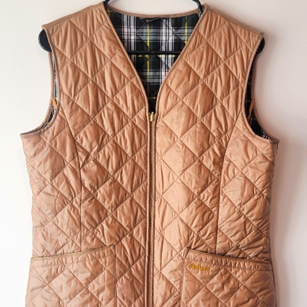 Barbour Betty Quilted Fleece Lined Women Vest Size 8
